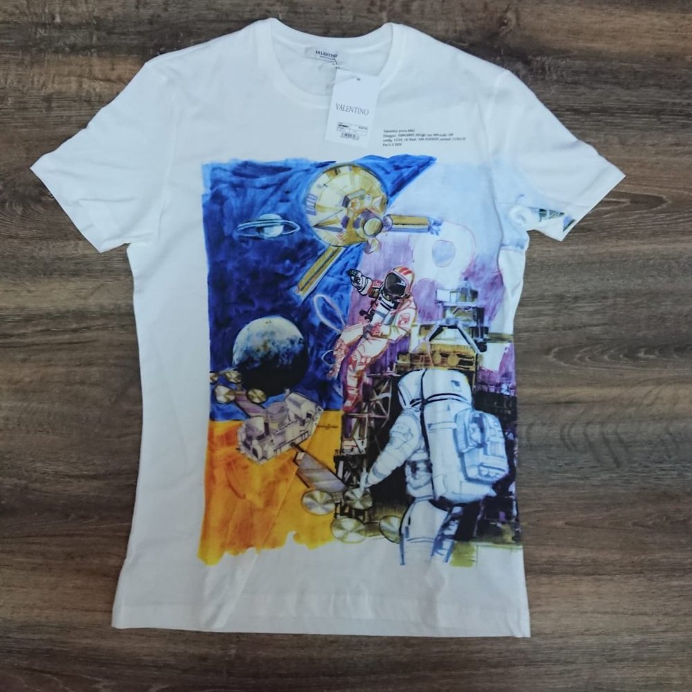 Valentino Men White T-Shirt